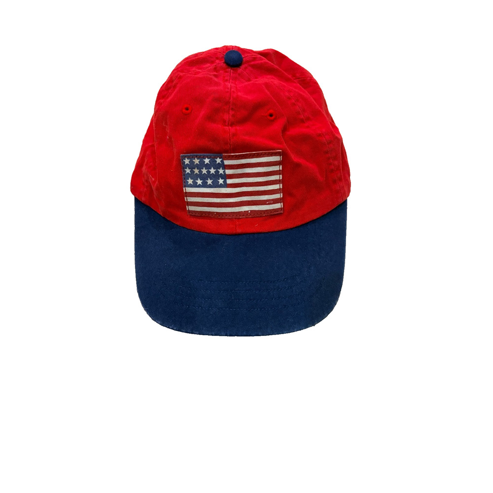 Polo Ralph Lauren USA American Flag Baseball Cap Red Navy One Size Adjustable